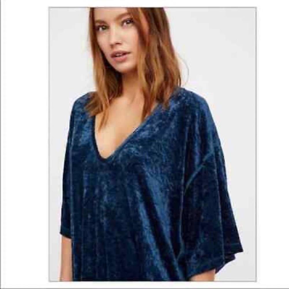 We the free beautiful  Free People Medium Crushed Velvet Tunic Dress